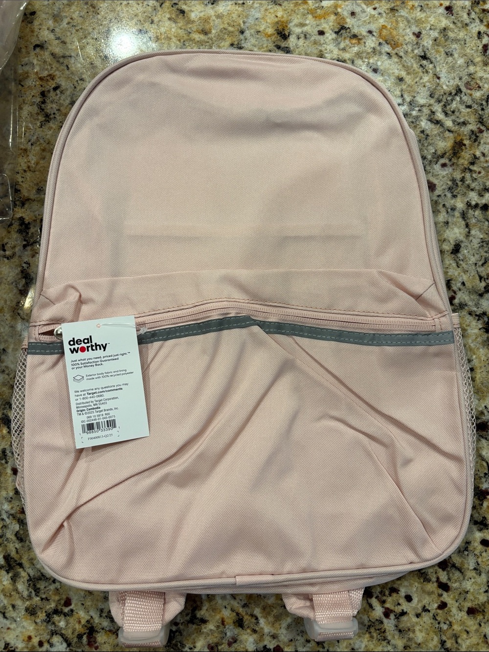 Target Deal Worthy Light Pink Backpack with Gray Trim